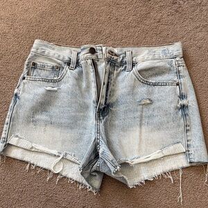 Pistola Light Blue Distressed Jean Shorts